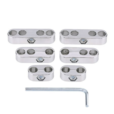 

7mm 8mm Spark Plug Wire Separators Dividers Looms for Chevy Ford & Mopar Silver