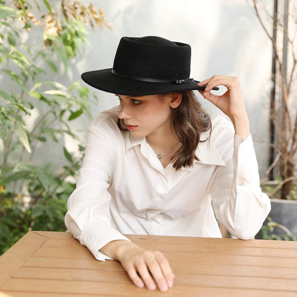 Wool Fedora Hats Winter Women Cloche 
