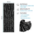 thumbnail image 2 of Math Equations 3D Shapes Black Pattern Hot Yoga Mat Towel Non Slip for Hot Yoga - Quick-Drying Yoga Mat Cover with 4 Corner Pockets with Travel Bag - Hot Yoga Towel Non Slip 70"x26", 2 of 6