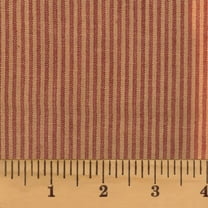 JCS Heritage Red Thin Stripe Homespun Cotton Fabric Sold by the Yard