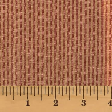 JCS Heritage Red Thin Stripe Homespun Cotton Fabric Sold by the Yard