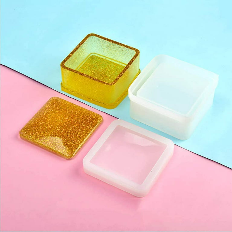 Resin Silicone Mold Big Heart Hexagon Round Square Rectangle Resin