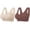 Multicolr #9, variant on Gymayou 2 Pack Women Seamless Wireless Pull On Sports Bra Beauty Back Breathable Comfort Bra Full Coverage Wide Strap No Wire Everyday Lounge Sleep Multicolr #1 L
