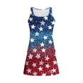 thumbnail image 5 of Miqool Women 4th of July Outfit Three Piece Set Tops with thong pants and skirt American Flag Patriotic Shirt Anniversary USA Shirt, 5 of 5