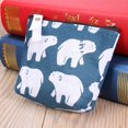 thumbnail image 4 of Bolsa Monedero de lona con llave portátil con cremallera coreana a la moda para mujer (oso polar), 4 of 7