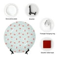 thumbnail image 4 of Yiaed Strawberry Print Bone China Decorative Plate Ceramic Dinner Plates Art Crafts with Display Stand-6in, 4 of 6