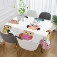 thumbnail image 6 of 60x90 Inch Tablecloth Polyester Square Tablecloth for Home Kitchen Dinner Decor Colorful Cute Owls, 6 of 9