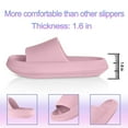 thumbnail image 4 of Homieway Pink Sandals for Women and Men,Non-Slip Bathroom Shower Sandals,Soft and Thick Sole Cloud Slippers, 4 of 8
