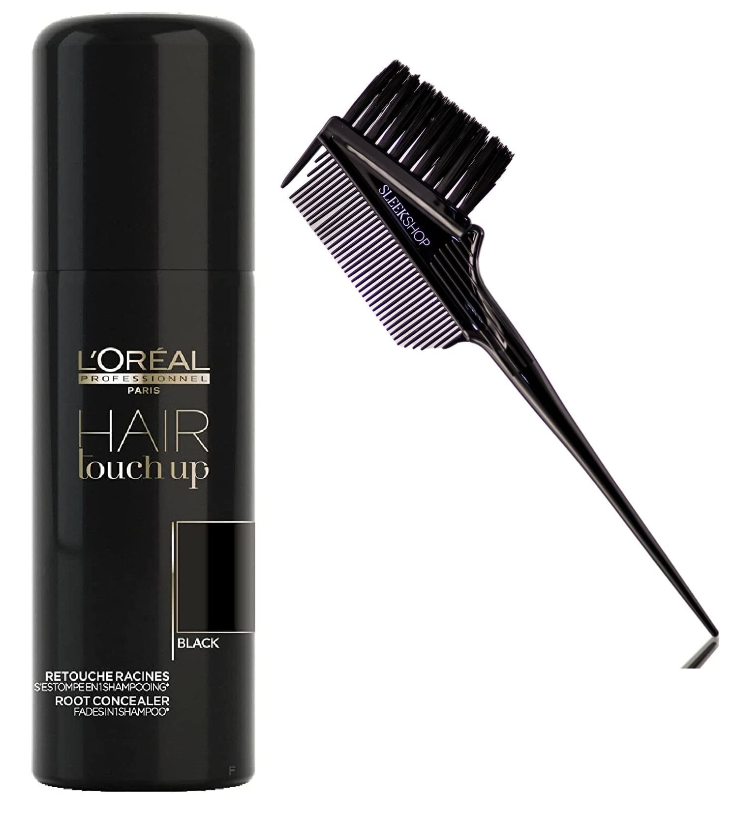 BLACK , L'oreal Professionnel HAIR TOUCH UP Spray, Root Concealer