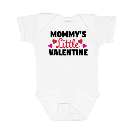 

Inktastic Mommy s Little Valentine Pink and Red Valentine s Day Boys or Girls Baby Bodysuit