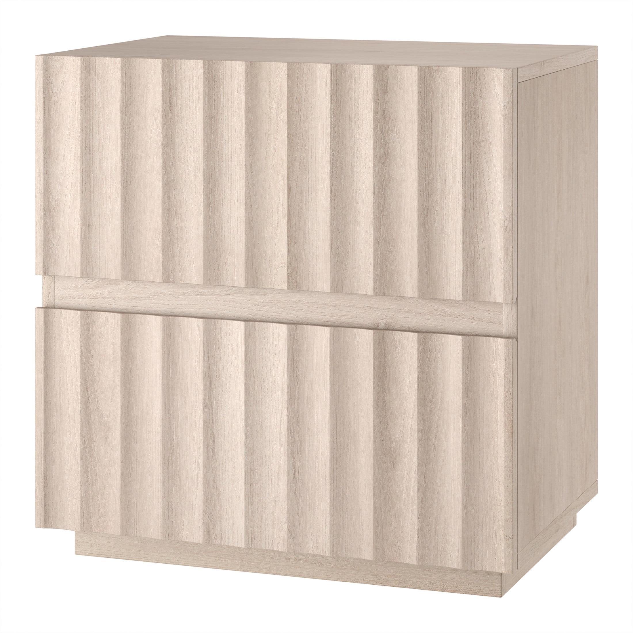 Evelyn&Zoe Modern/Contemporary 24" Wide Alder White Nightstand