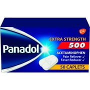 Panadol Extra Strength Caplets, Pain Reliever & Fever Reducer - 50ct