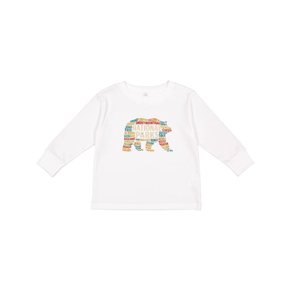 Inktastic National Parks Bear Silhouette Boys or Girls Long Sleeve Toddler T-Shirt