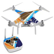 Abstract Patterns Blue Tan DJI Phantom 3 Professional Skin Skins Vinyl Decal Kit