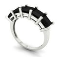 thumbnail image 2 of 2.5 ct Brilliant Princess Cut Natural Onyx 14k White Gold Eternity Band SZ 7.5, 2 of 6