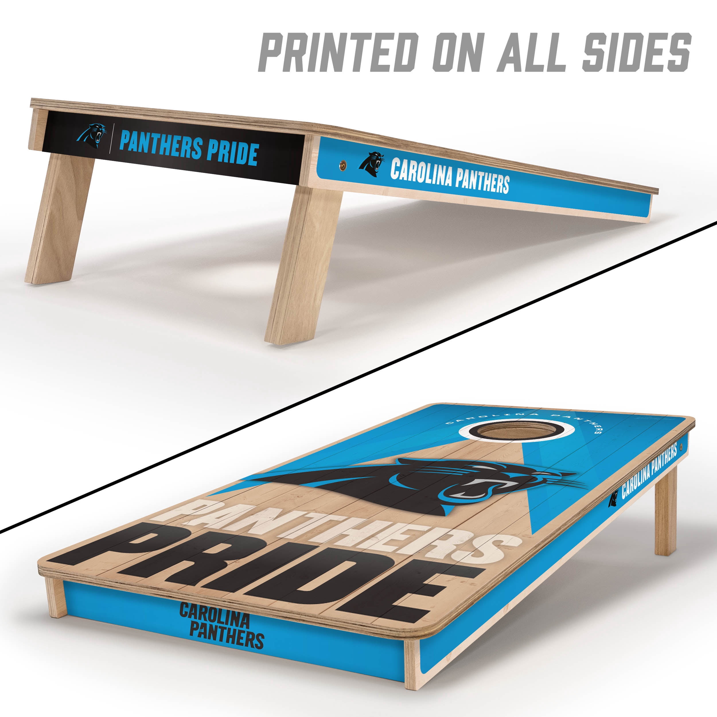 YouTheFan NFL Carolina Panthers 2x4 Slogan Series Cornhole