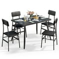 thumbnail image 7 of Dining Table Set for 4, Lofka 5 Piecs Kitchen Table and Chairs Set for Dining Room & Kitchen, Black, 7 of 7