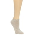thumbnail image 2 of No Boundaries Women's Ankle Socks with Lettuce-Edge Trim, 1 Pack, Size 4-10, 2 of 4