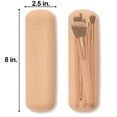 thumbnail image 5 of Sorbus Travel Makeup Brush Holder, Waterproof Silicone Cosmetic Organizer, Nude, 5 of 6