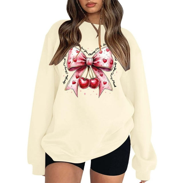 Chandail à Capuche Imprimé Nœud Col Rond Manches Longues pour Femmes Chandail Élégant Chandail en Molleton Dames Vestes Zippées Confortables Ensemble Femmes Grandes Vestes Athlétiques