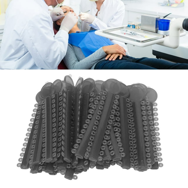 Orthodontic Bracket Ligature Tie, Adjust Space Prevent Moving Rounded Corner Orthodontic Elastomeric Ligature Ties for Clinic Type 2