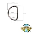 thumbnail image 3 of 10 - Country Brook Design® 2 inch Welded D-Rings, 3 of 6