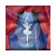 thumbnail image 1 of Ballet Decorative Napkins Set of 4, Dancer in the Middle of Stage with Wings Like an Angel Theatre Arts, Silky Satin Fabric for Brunch Dinner Party, 18", Red Violet and Baby Blue, by Ambesonne, 1 of 2