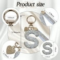 thumbnail image 4 of Bling Alphabet Keychain for Women Girls - Alloy Initial Letter (A-Z) Keychain with Sparkly Rhinestones, Cute Keychain Charms, 4 of 6