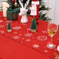 thumbnail image 4 of Rectangle Snowflake Christmas Tablecloth,Waterproof and Washable Holiday Decorative Table Cover for Outdoor Indoor Party Kitchen Dining Room, 60"*84", 4 of 7