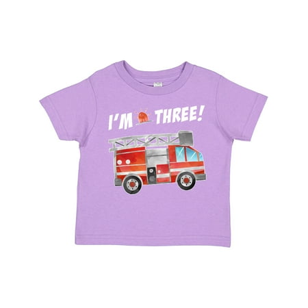 

Inktastic I m 3 Fire Truck 3rd Birthday Gift Toddler Boy or Toddler Girl T-Shirt