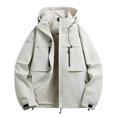 thumbnail image 2 of Mens 3 in 1 Outdoor Jacket Waterproof Windproof Detachable Inner Fleece Hooded Hiking Mountain Shell Coat, 2 of 6