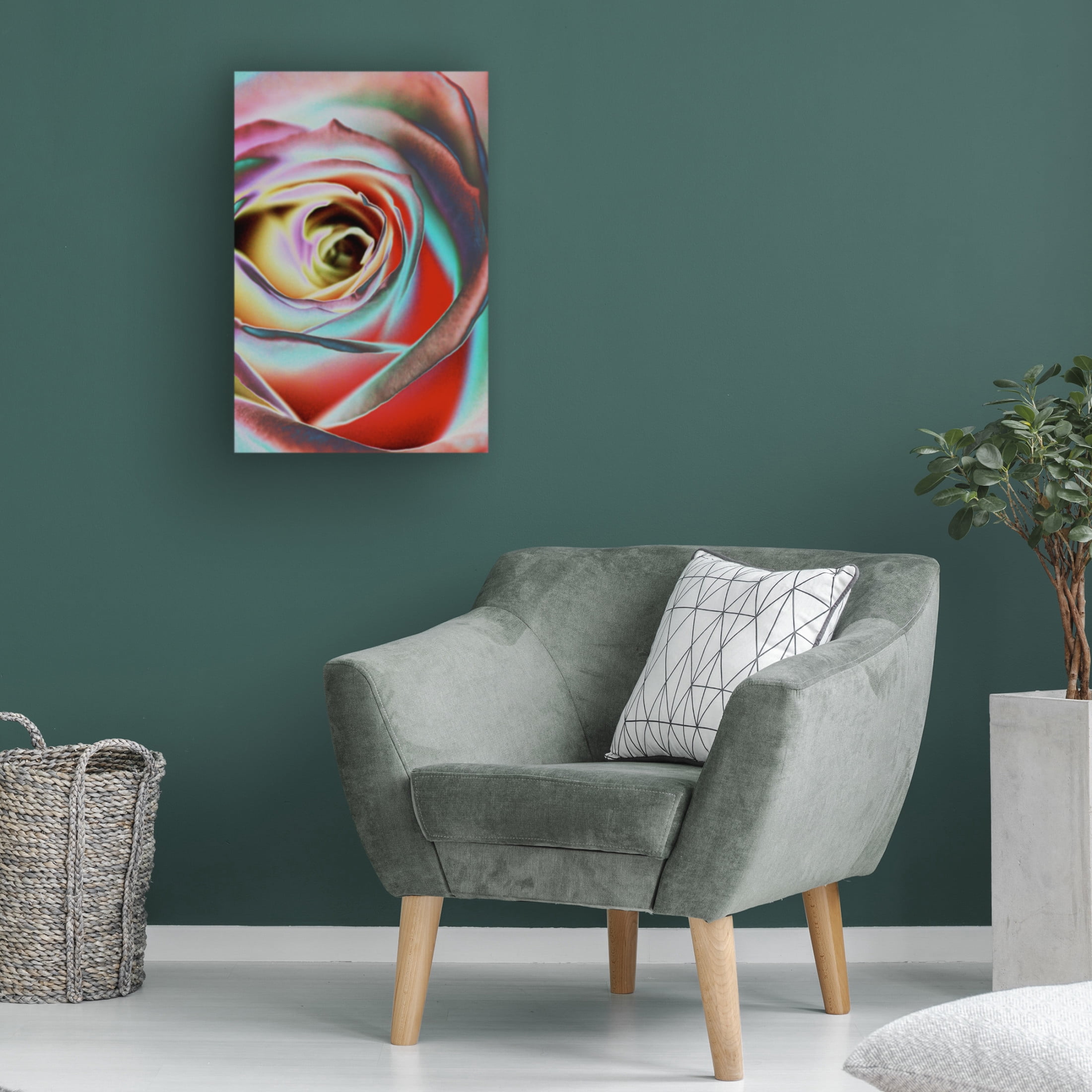 Canvas Wall Art - Andre Koenig 'Rose' Wall Art for Living Room, Bedroom, or Office Décor by Trademark Fine Art - 30 x 47 Inches