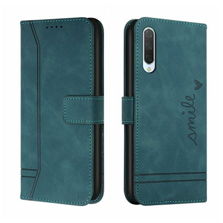 Shoppingbox Case for Xiaomi Mi 9 SE , Leather Wallet Flip Cover with Credit Card Holder Magnetic Closure - Green