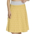 thumbnail image 1 of Women's Victorian Monochrome Royal Motif A-line Printed Skirt Casual Wear, M, Beige and Earth Yellow, by Ambesonne, 1 of 1