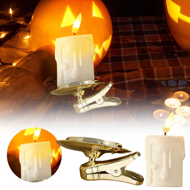 BKER Flickering LED Clip On Flameless Candle Lights For Party Decorations Wedding Centerpieces Home Tabletop Decorative Lighting