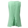 thumbnail image 4 of loopsun Plus Size Tops for Womens,Womens Summer Tops,Women Tank Tops High Neck Sleeveless Cutout Racer Back Crop Tops Mint Green XL, 4 of 5