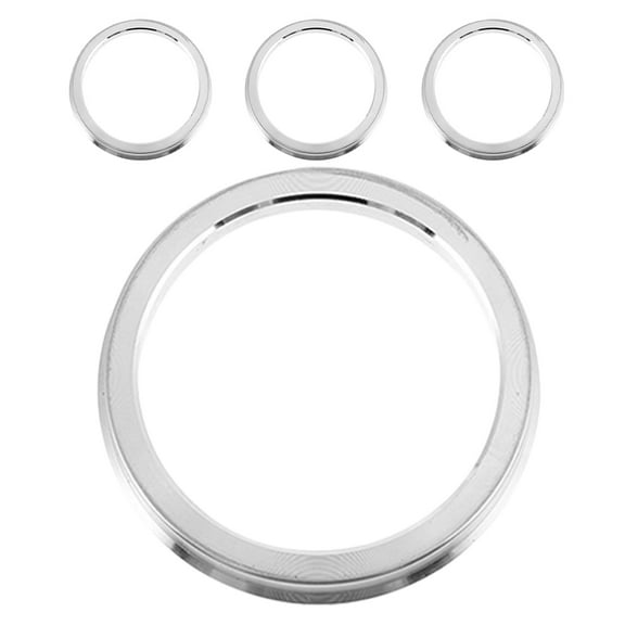 4 Pcs Hub Center Ring Custom Wheel Automobile Aluminum Adapter Silver