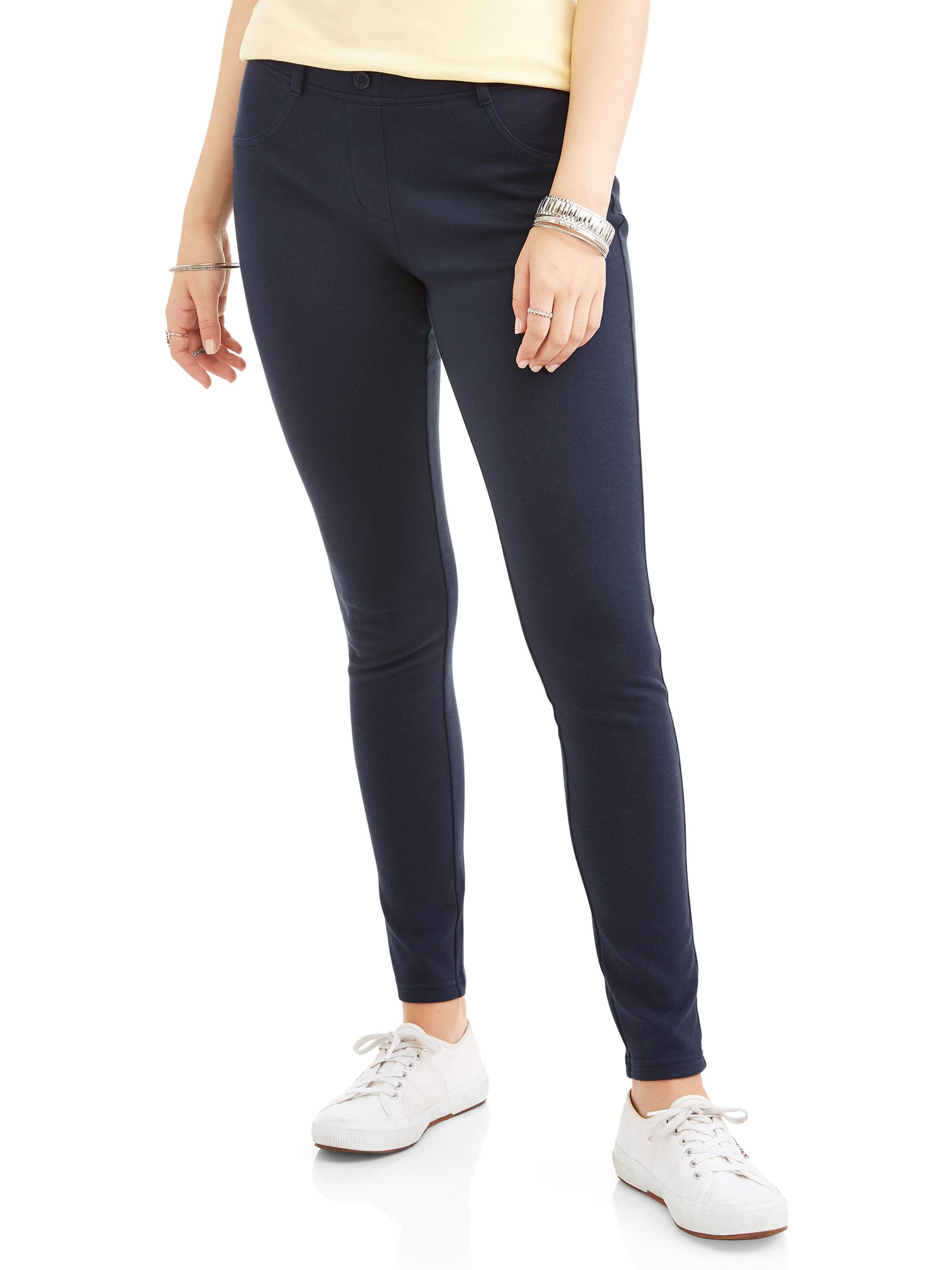 Wonder Nation - Wonder Nation Juniors' Plus School Uniform Stretch Interlock Jegging - Walmart