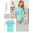 thumbnail image 4 of ZXSXSY Cute Cat Shirts for Women Graphic Tee Crew Neck Short Sleeve T-Shirts, 4 of 7