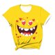 thumbnail image 4 of Tops de Ajuste Suelto para las Mujeres Sudadera Casual Impresa Manga Corta Cuello Redondo Superior, Poliéster, 4 of 8