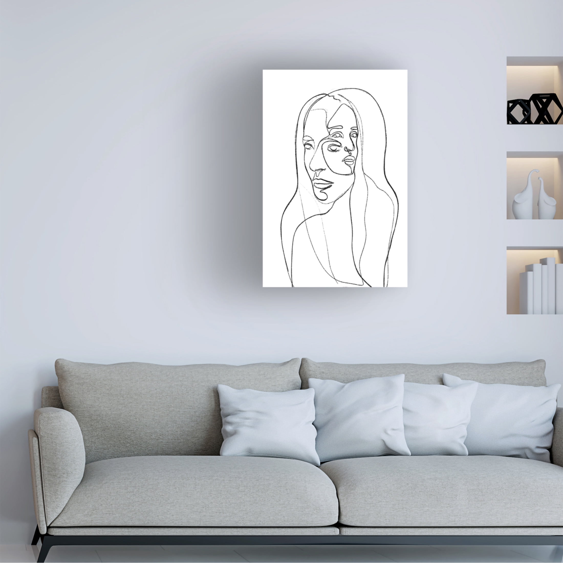 Canvas Wall Art - Treechild 'Thoughts' Wall Art for Living Room, Bedroom, or Office D?cor by Trademark Fine Art - 16 x 24 Inches