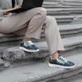 thumbnail image 5 of chaqlin Skull Sneakers for Women Walking Shoes Comfortable Lace-Up Running Shoes Flower Breathable Slip-on Jogging Shoe Outdoor Mesh Trainers for Men Size 7, 5 of 7