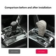 thumbnail image 6 of TACILIP Car Accessories, Leather Lattice Pattern Gear Knob Cover, Auto Car Knob Protective Sleeve Hoop & Loop Type, Gift for Father, 6 of 6
