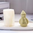 thumbnail image 1 of Molde de silicona para velas, muñeco de nieve, bufanda de lana, muñeco de nieve navideño casero, artesanías de resina, yeso, jabón, chocolate, cubitos de hielo, molde para hornear, 1 of 5