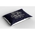 thumbnail image 2 of Ambesonne Inspirational Pillow Sham 2 Pack, Night Sky Words, 36"x20", Dark Purple Beige, 2 of 3