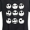 thumbnail image 3 of The Nightmare Before Christmas - Jack Face Grid - Women's Short Sleeve Graphic T-Shirt, 3 of 5