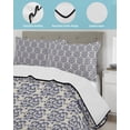 thumbnail image 4 of Navy Blue Baroque Twin Size Down Alternative Comforter, Lightweight Comforter Quilt Bedding Set with Pillow Shams Vintage Abstract Art Pattern All Seasons Bed Comforter Duvet Insert 68"x86", 4 of 7