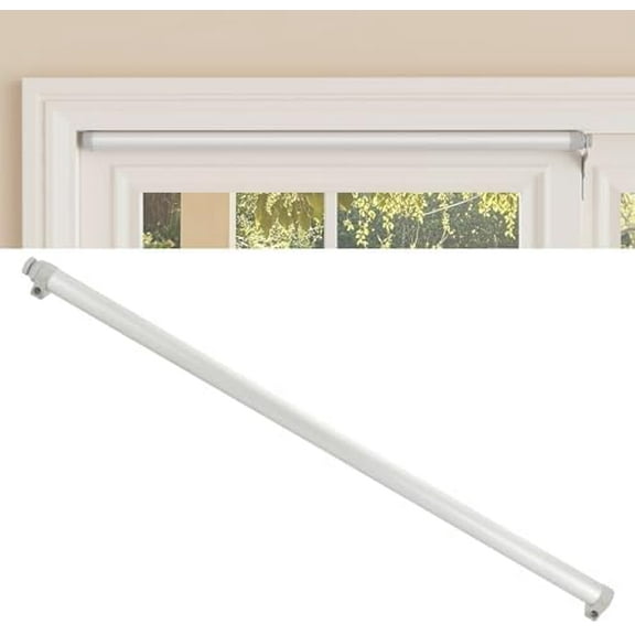 Auto Close Sliding Door Closer, Rear Sliding Patio Door Closer with Dust Cover, Adjustable Slide Speed, Silent Pneumatic Damping Cushion, 80 Kg Pull Force, Fits 2.46-4.26 Ft. Doors