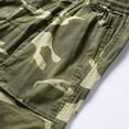 thumbnail image 3 of Lilgiuy Biker Shorts for Men Summer Camouflage Outdoors Casual Have Pockets Button Zipper Drawstring Sport Shorts Pants Training Fishing Jogger Clearance, 3 of 4
