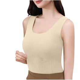 Débardeur Femme Extensible – Haut D'été Sans Manches, Avec Soutien-gorge Intégré, Doublé Polaire, Respirant